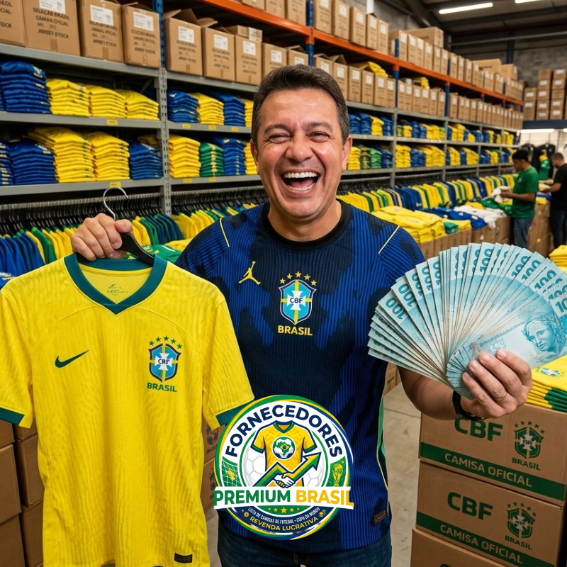 Especialista com camisa do Brasil e dinheiro
